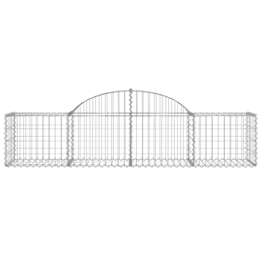 Coșuri gabion arcuite 4 buc, 200x50x40/60 cm, fier galvanizat