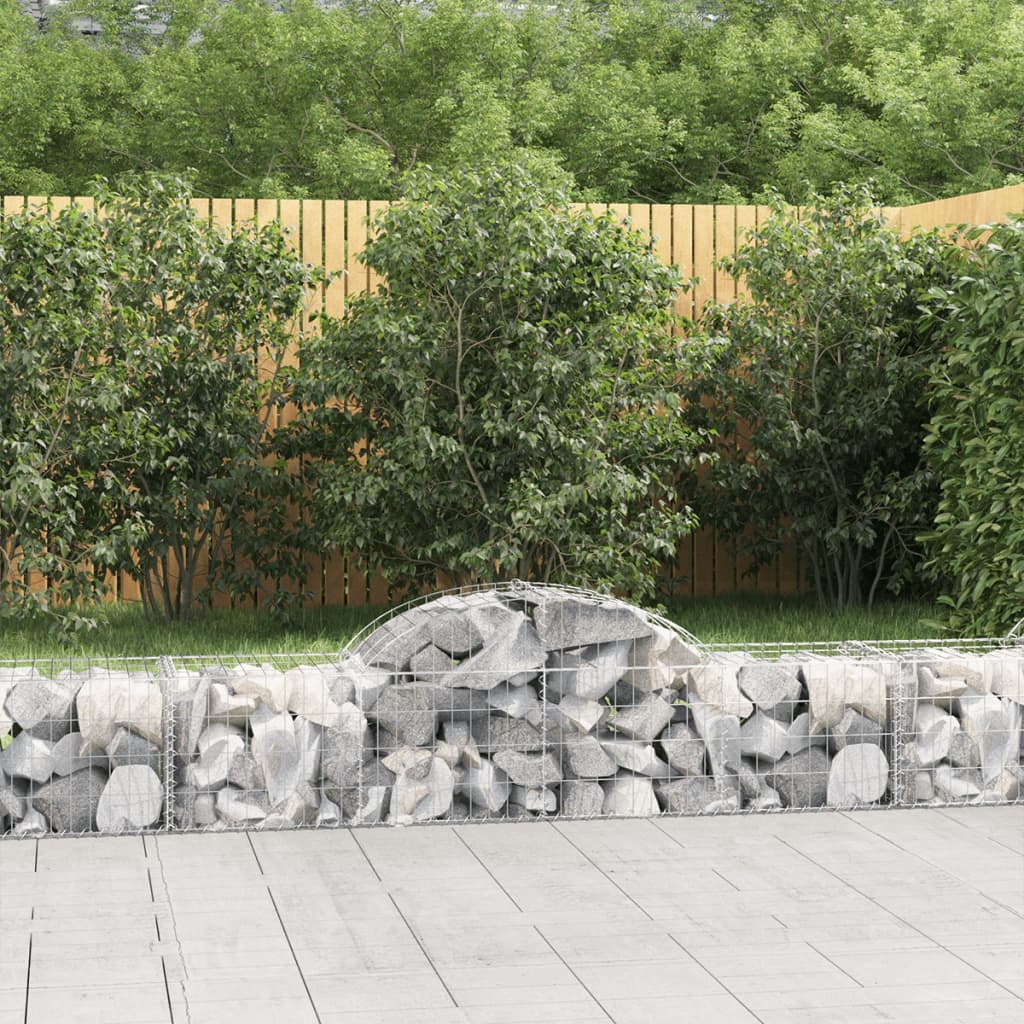 Coșuri gabion arcuite 4 buc, 200x50x40/60 cm, fier galvanizat