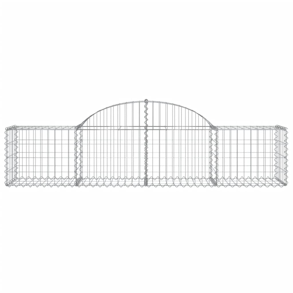 Coșuri gabion arcuite 6 buc, 200x50x40/60 cm, fier galvanizat