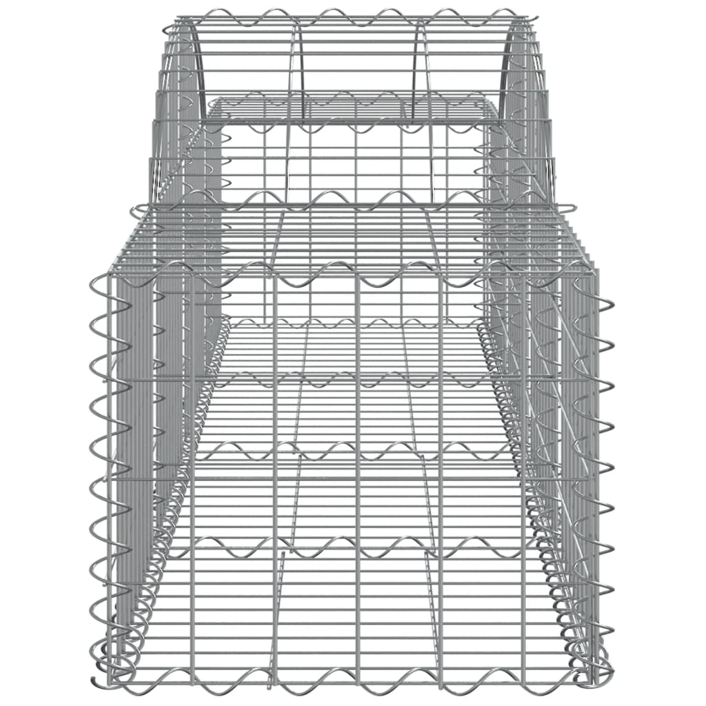 Coșuri gabion arcuite 9 buc, 200x50x40/60 cm, fier galvanizat