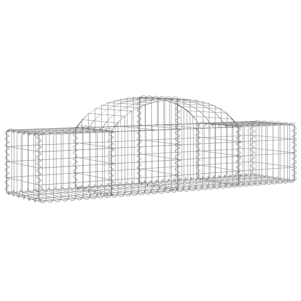 Coșuri gabion arcuite 10 buc, 200x50x40/60 cm, fier galvanizat