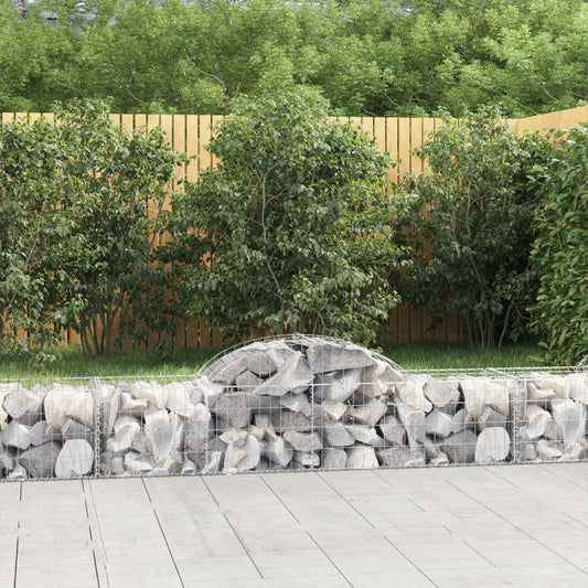 Coșuri gabion arcuite 10 buc, 200x50x40/60 cm, fier galvanizat