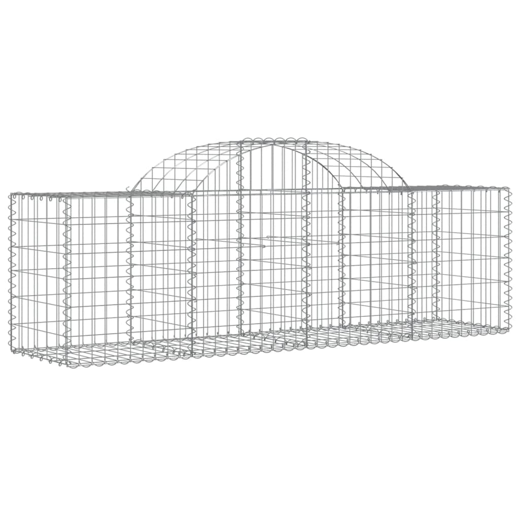 Coșuri gabion arcuite 2 buc, 200x50x60/80 cm, fier galvanizat