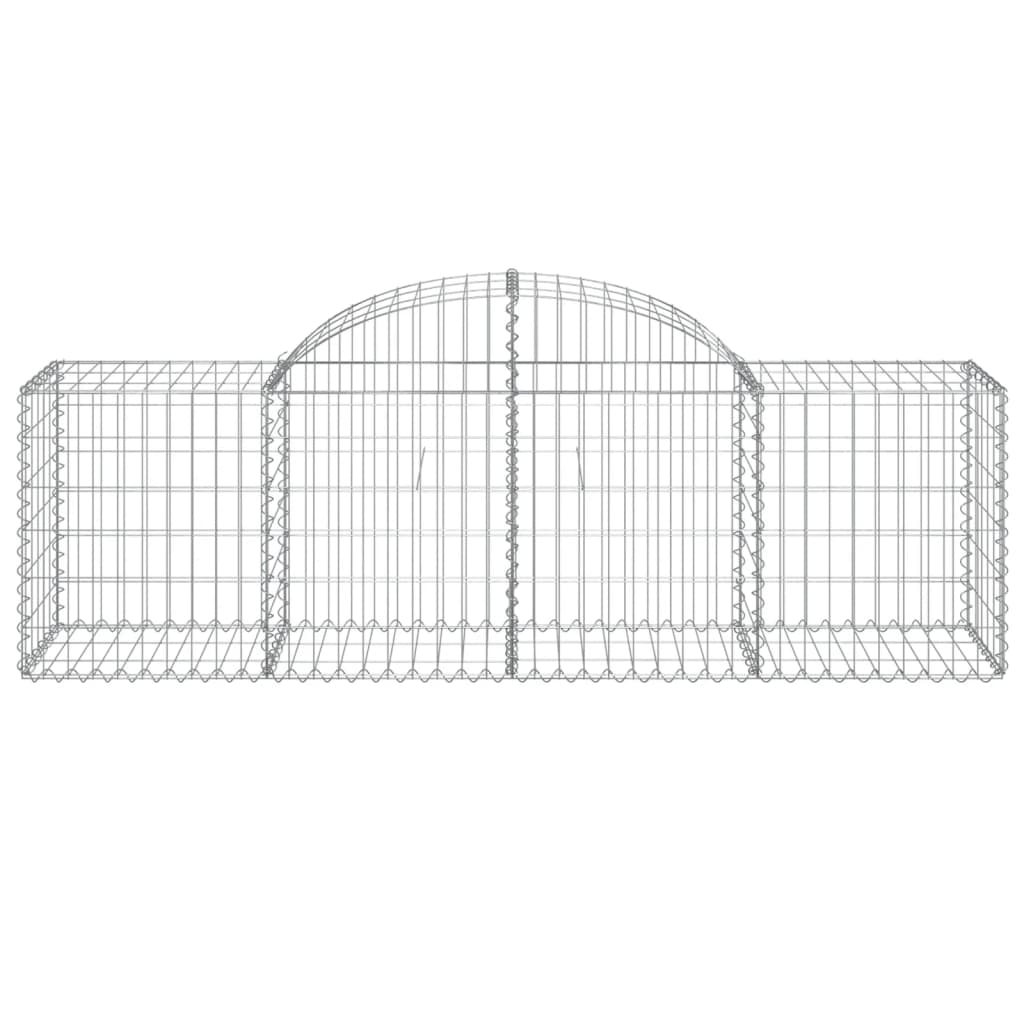 Coșuri gabion arcuite 2 buc, 200x50x60/80 cm, fier galvanizat