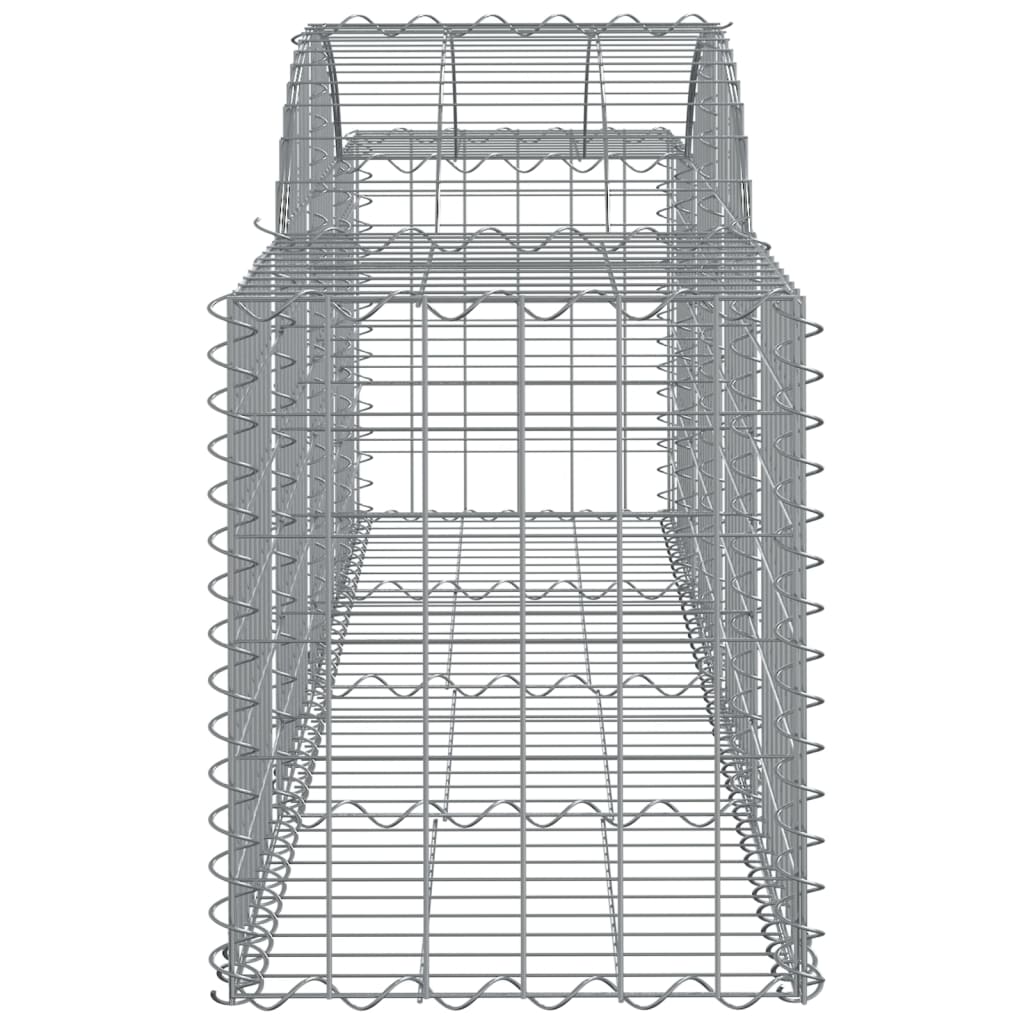 Coșuri gabion arcuite 2 buc, 200x50x60/80 cm, fier galvanizat