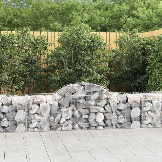 Coșuri gabion arcuite 2 buc, 200x50x60/80 cm, fier galvanizat