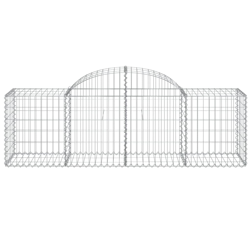 Coșuri gabion arcuite 3 buc, 200x50x60/80 cm, fier galvanizat