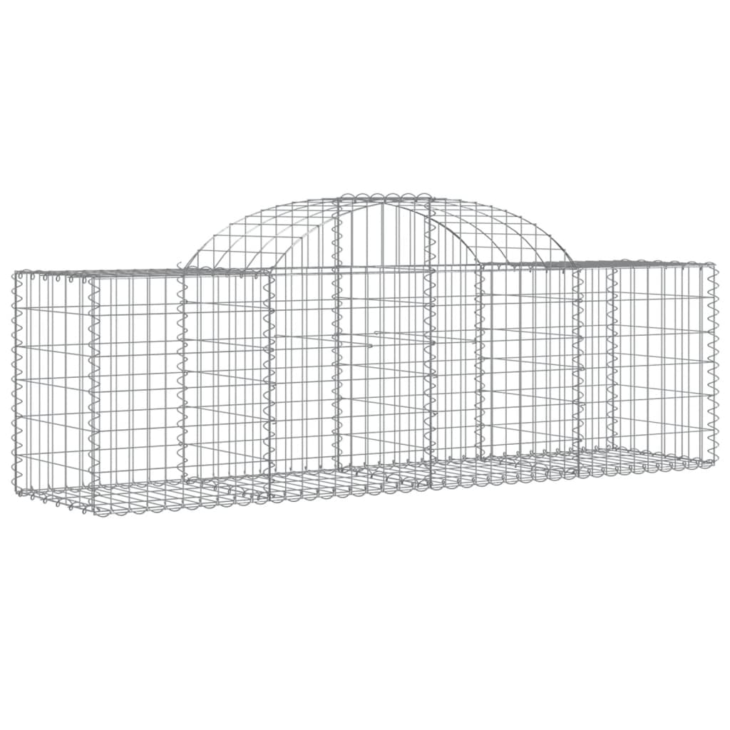 Coșuri gabion arcuite 4 buc, 200x50x60/80 cm, fier galvanizat