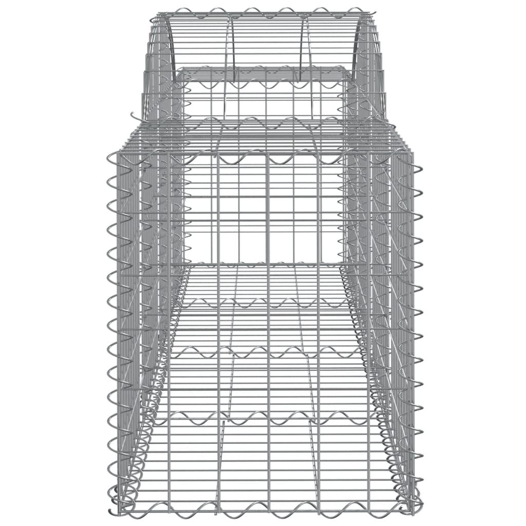 Coșuri gabion arcuite 4 buc, 200x50x60/80 cm, fier galvanizat