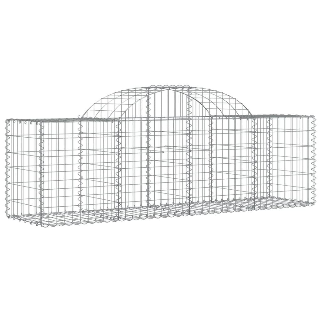 Coșuri gabion arcuite 5 buc, 200x50x60/80 cm, fier galvanizat