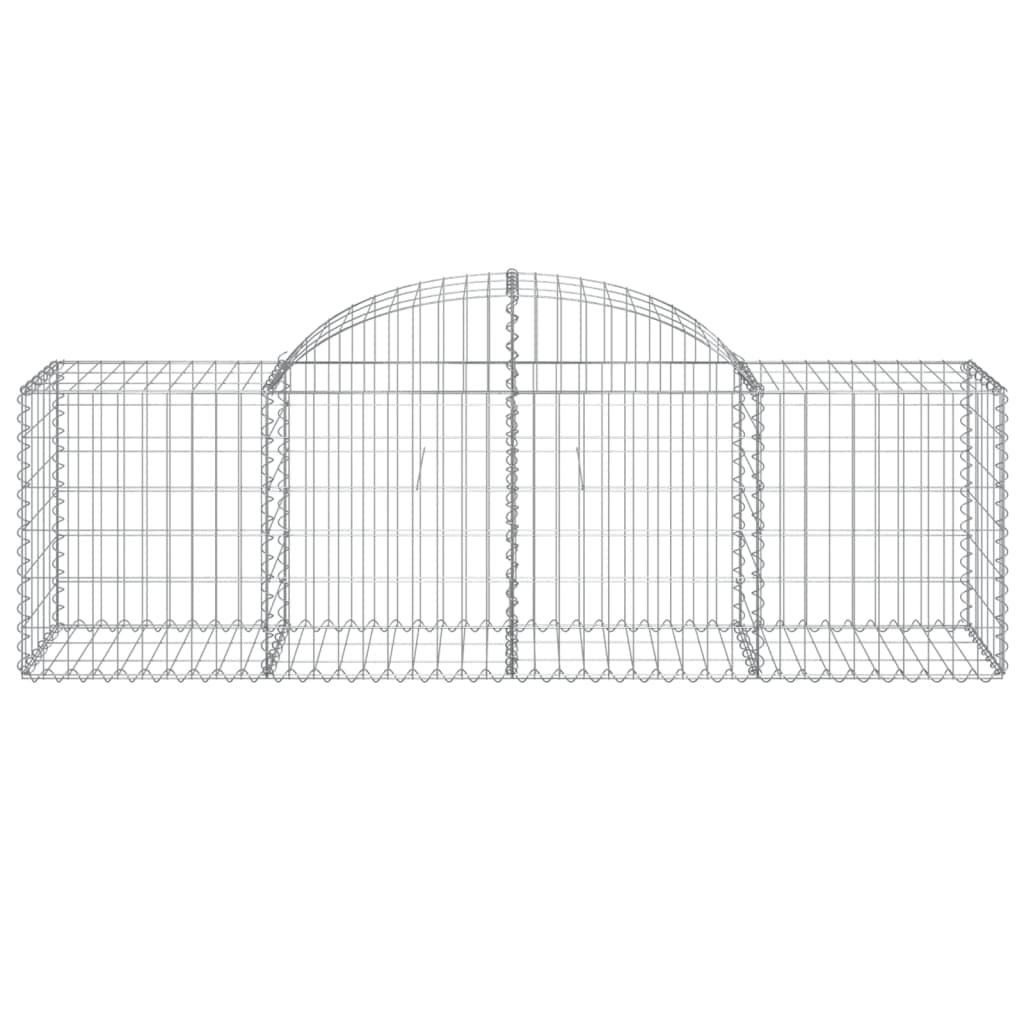 Coșuri gabion arcuite 5 buc, 200x50x60/80 cm, fier galvanizat