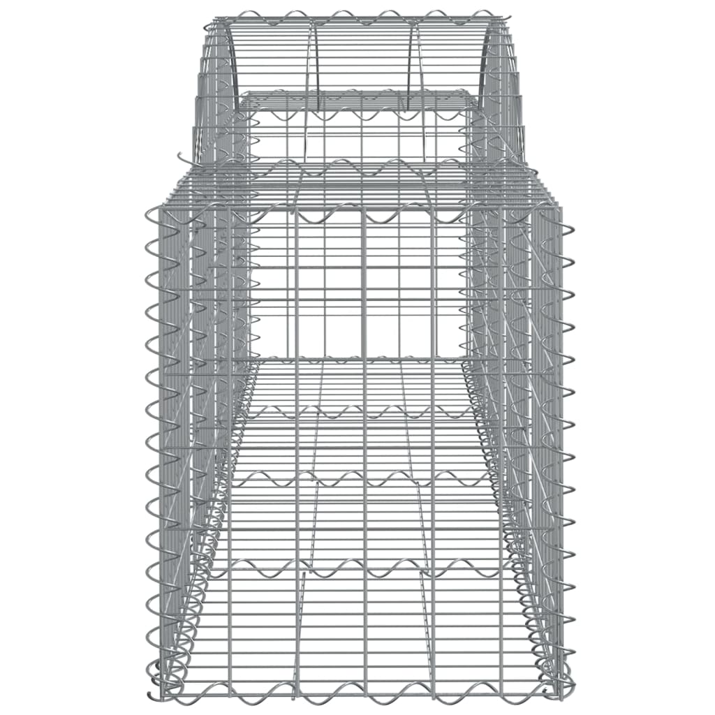 Coșuri gabion arcuite 6 buc, 200x50x60/80 cm, fier galvanizat