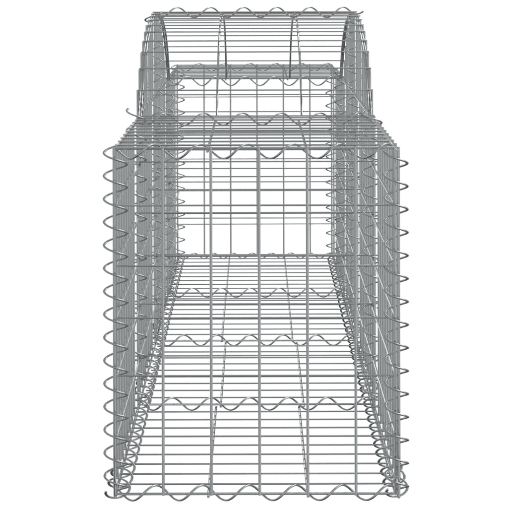 Coșuri gabion arcuite 10 buc, 200x50x60/80 cm, fier galvanizat