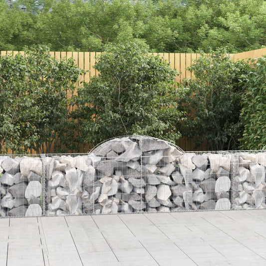 Coșuri gabion arcuite 10 buc, 200x50x60/80 cm, fier galvanizat