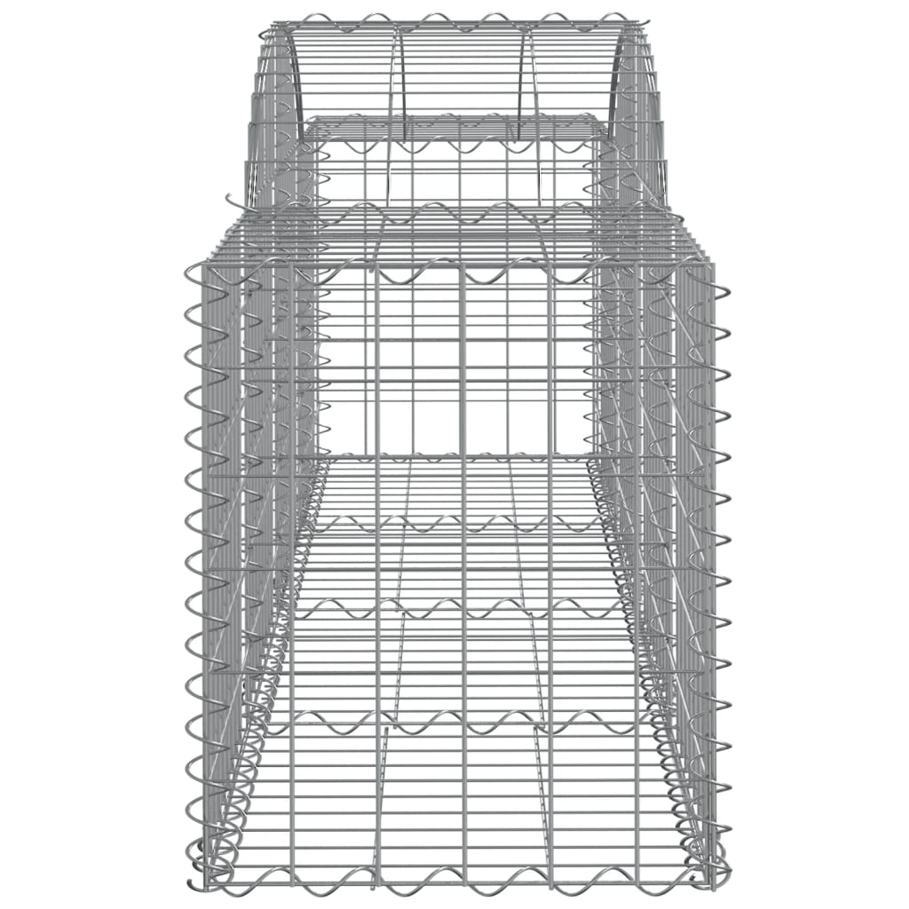 Coșuri gabion arcuite 11 buc, 200x50x60/80 cm, fier galvanizat