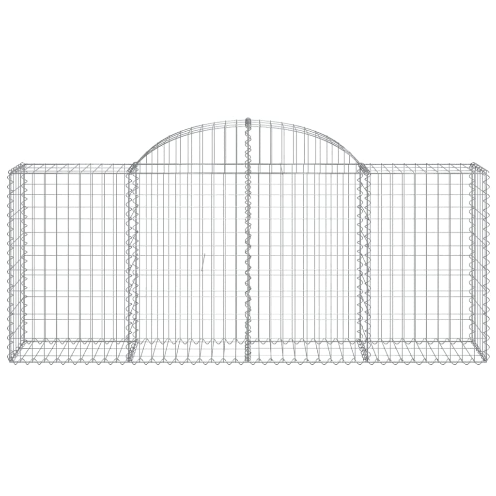 Coșuri gabion arcuite 2 buc, 200x50x80/100 cm, fier galvanizat