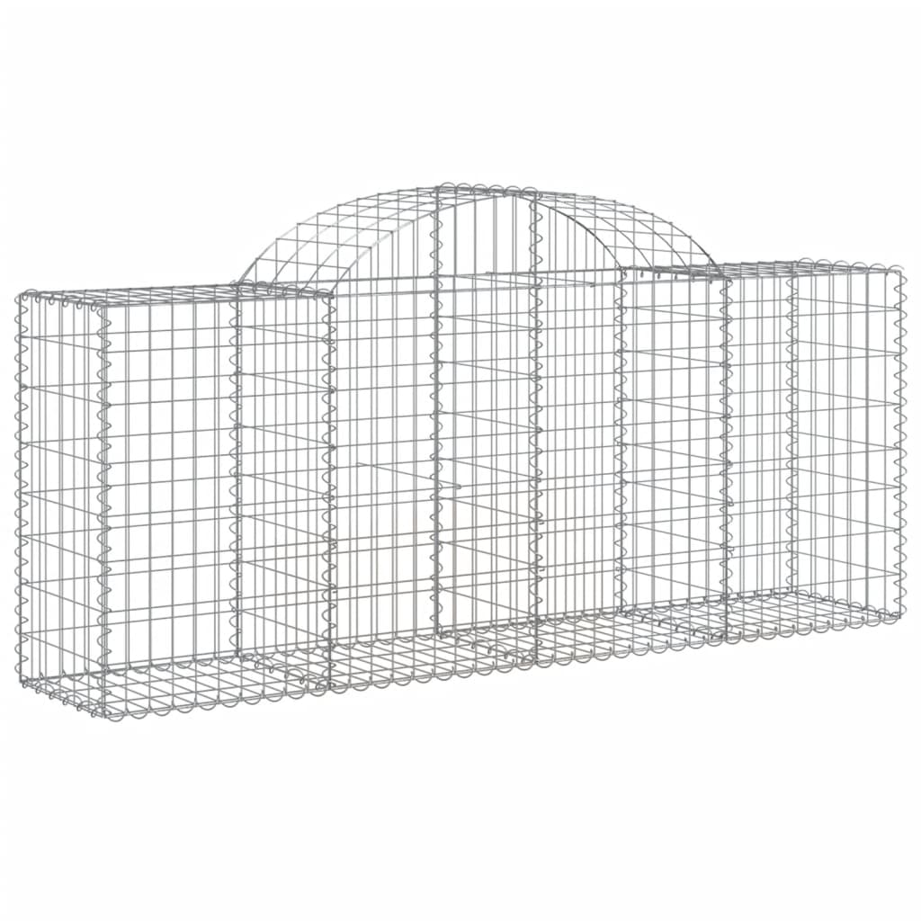 Coșuri gabion arcuite 3 buc, 200x50x80/100 cm, fier galvanizat