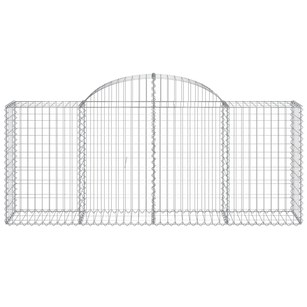 Coșuri gabion arcuite 3 buc, 200x50x80/100 cm, fier galvanizat