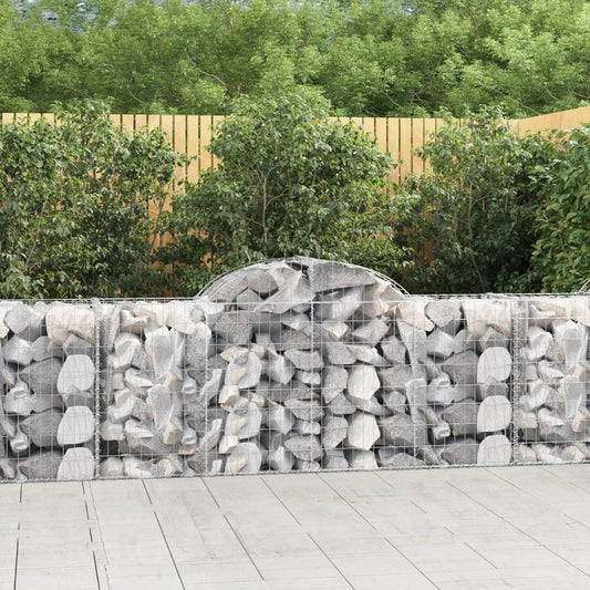 Coșuri gabion arcuite 4 buc, 200x50x80/100 cm, fier galvanizat