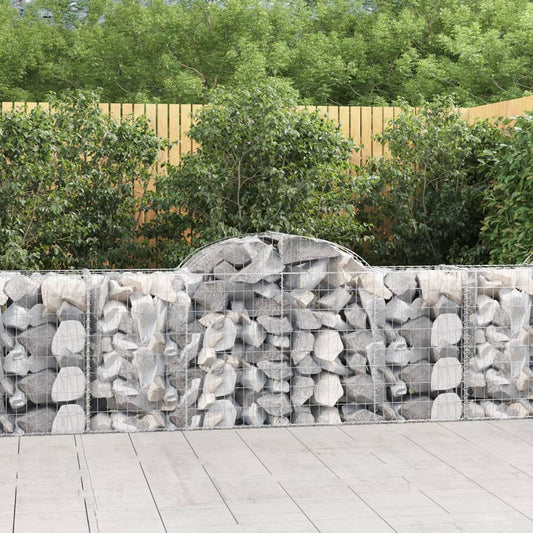 Coșuri gabion arcuite 5 buc, 200x50x80/100 cm, fier galvanizat