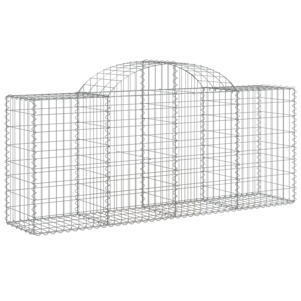 Coșuri gabion arcuite 8 buc, 200x50x80/100 cm, fier galvanizat