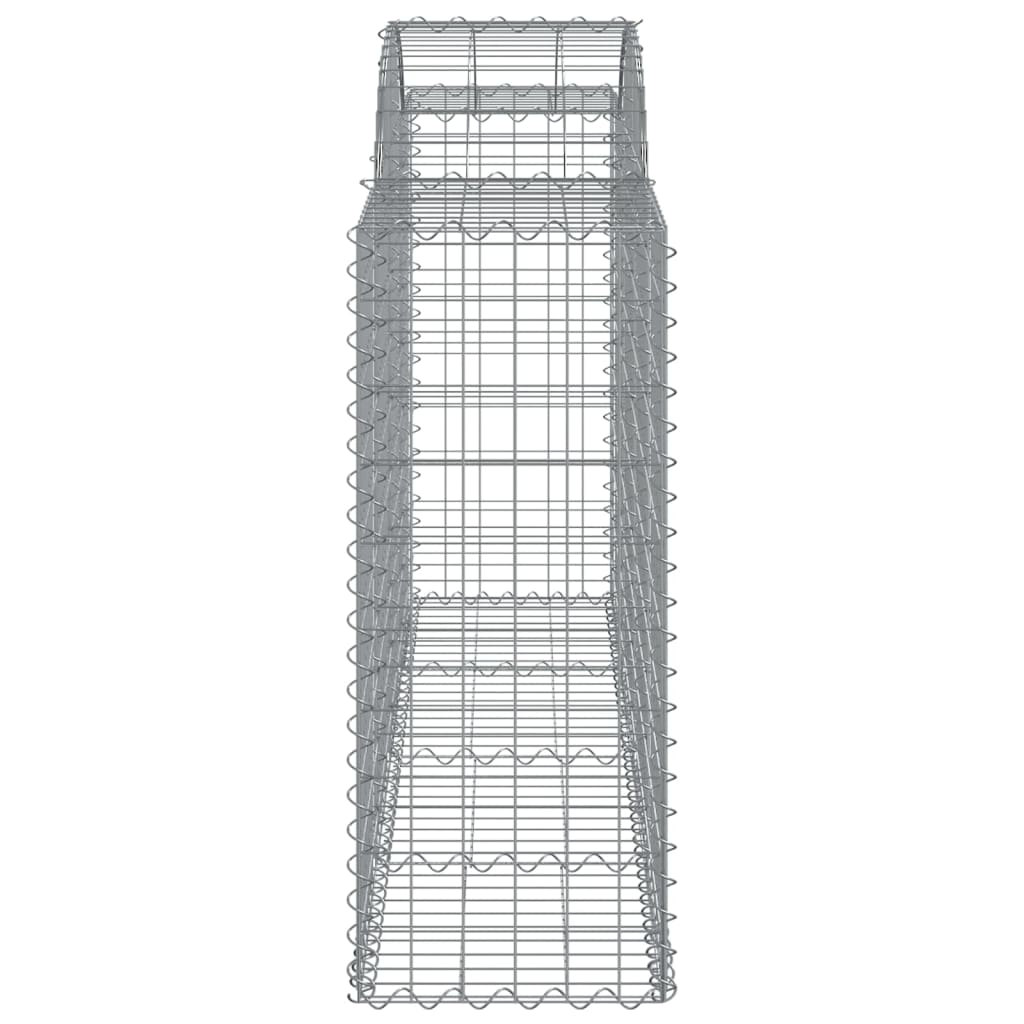 Coșuri gabion arcuite 2 buc, 200x50x100/120 cm fier galvanizat