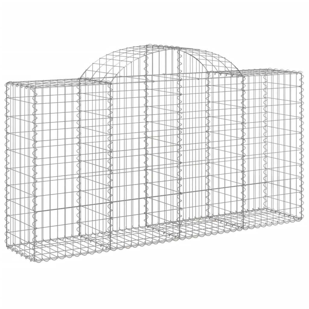 Coșuri gabion arcuite 3 buc, 200x50x100/120 cm fier galvanizat