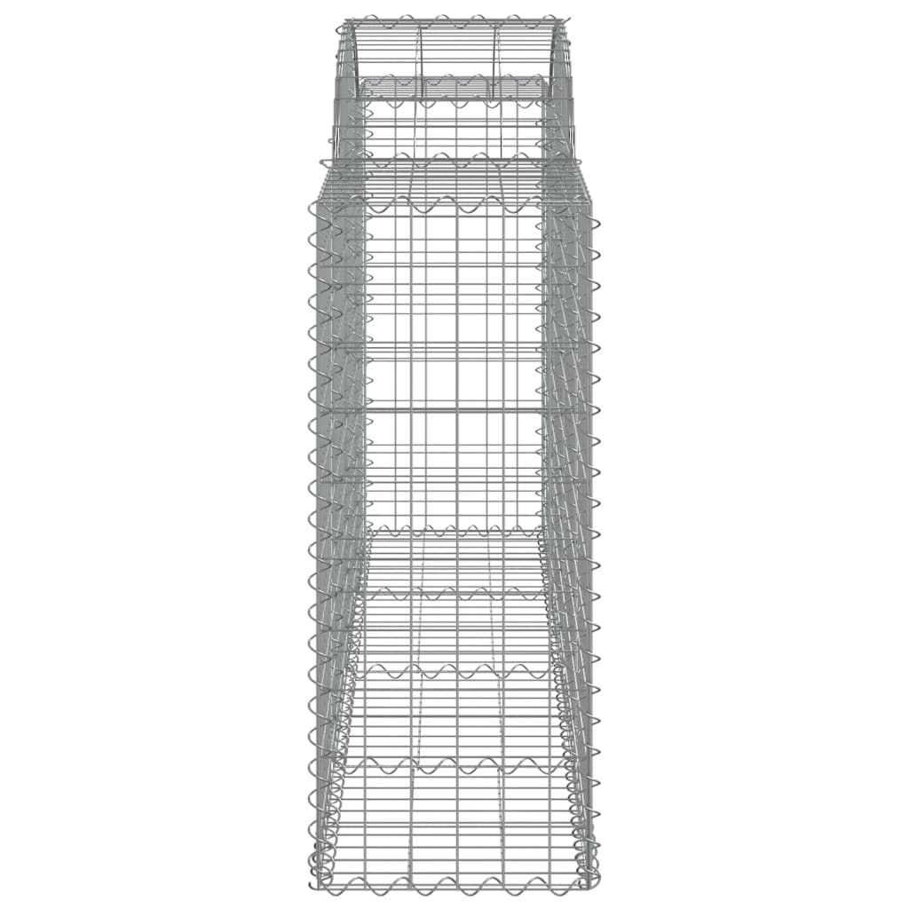 Coșuri gabion arcuite 3 buc, 200x50x100/120 cm fier galvanizat