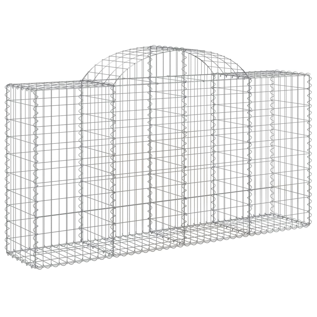 Coșuri gabion arcuite 4 buc, 200x50x100/120 cm fier galvanizat