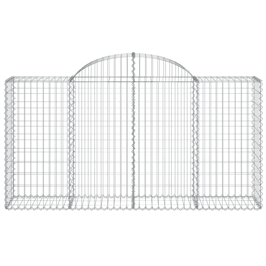 Coșuri gabion arcuite 6 buc, 200x50x100/120 cm, fier galvanizat