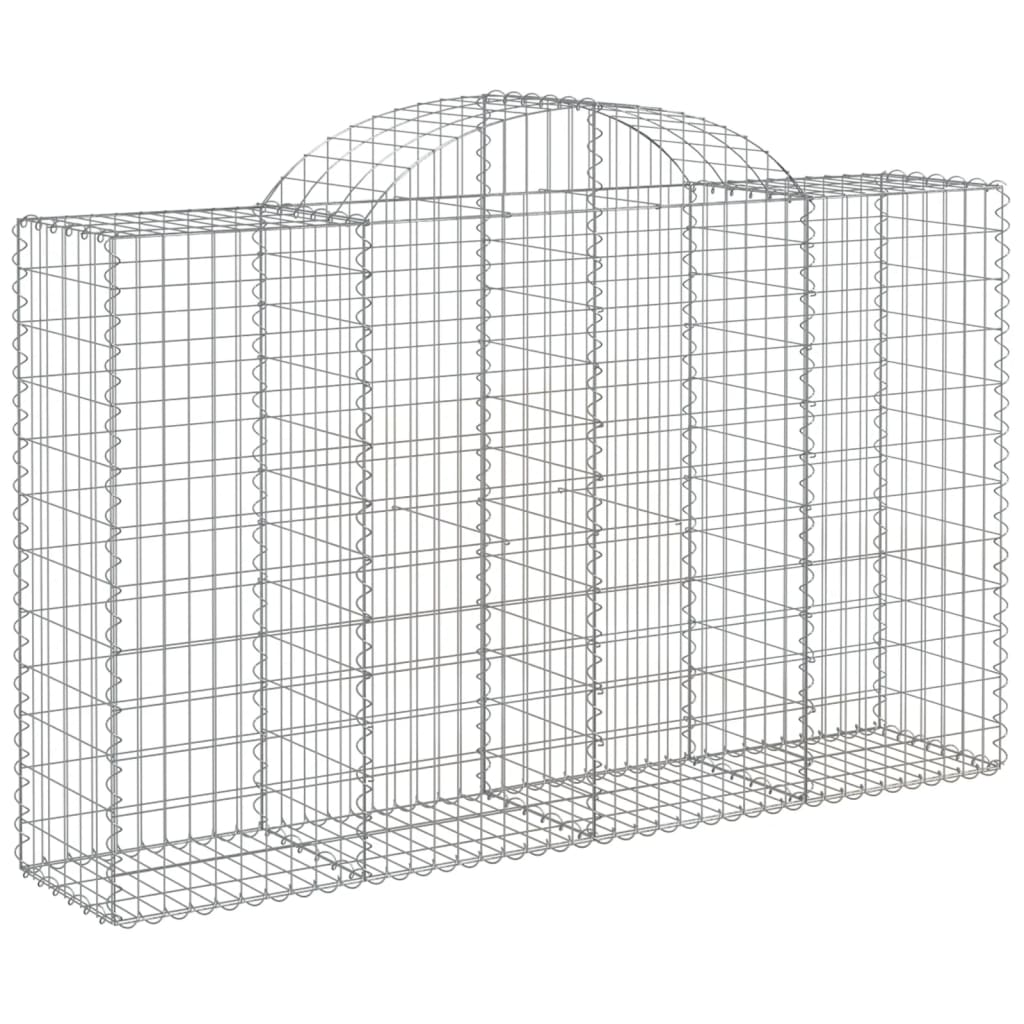 Coșuri gabion arcuite 2 buc, 200x50x120/140 cm, fier galvanizat