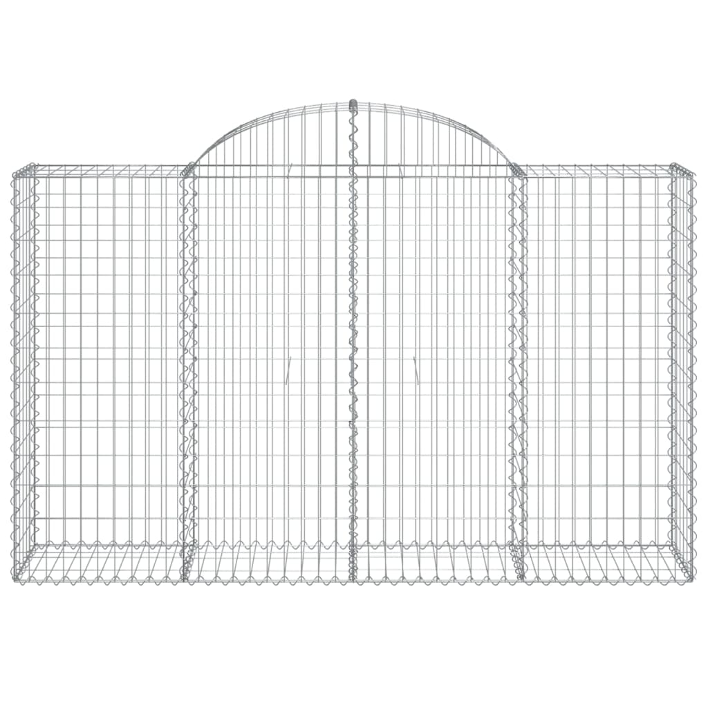 Coșuri gabion arcuite 2 buc, 200x50x120/140 cm, fier galvanizat