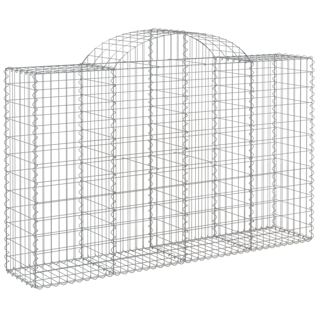 Coșuri gabion arcuite 3 buc, 200x50x120/140 cm, fier galvanizat