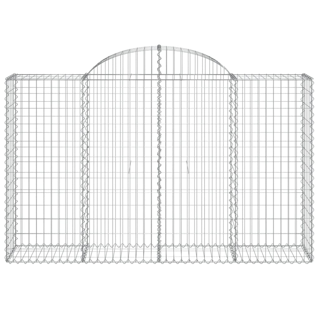 Coșuri gabion arcuite 3 buc, 200x50x120/140 cm, fier galvanizat