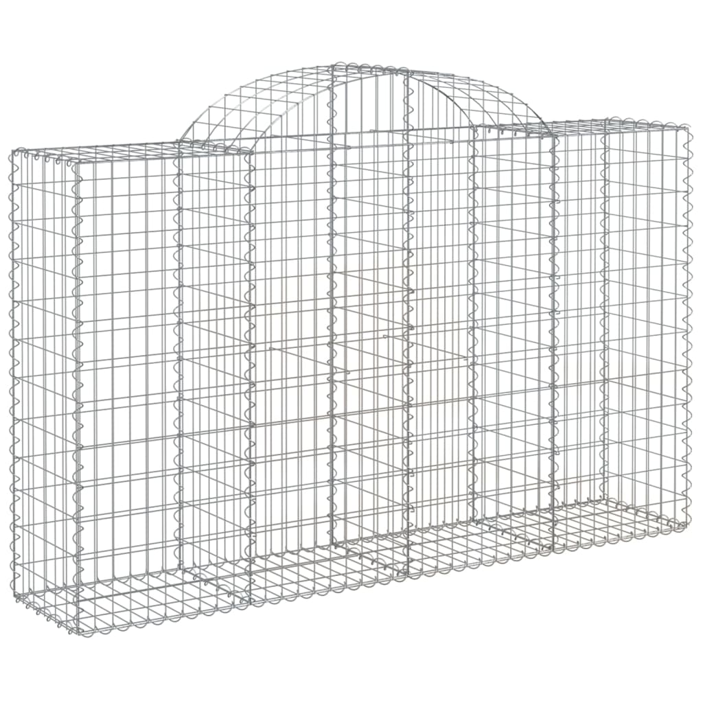 Coșuri gabion arcuite 6 buc, 200x50x120/140 cm, fier galvanizat