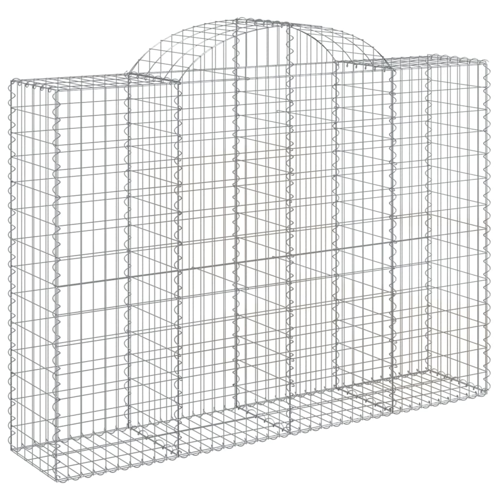 Coșuri gabion arcuite 2 buc, 200x50x140/160 cm, fier galvanizat