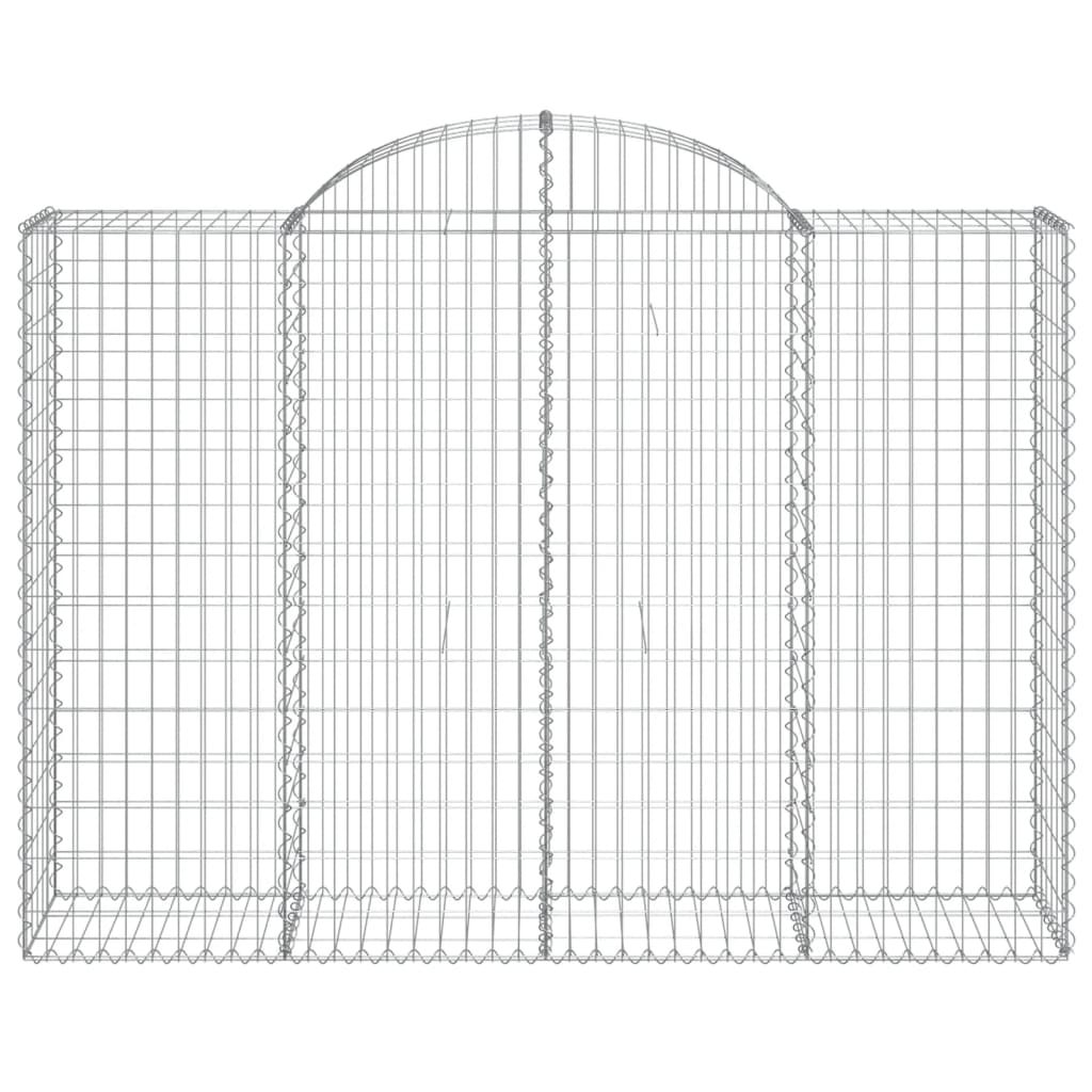 Coșuri gabion arcuite 2 buc, 200x50x140/160 cm, fier galvanizat