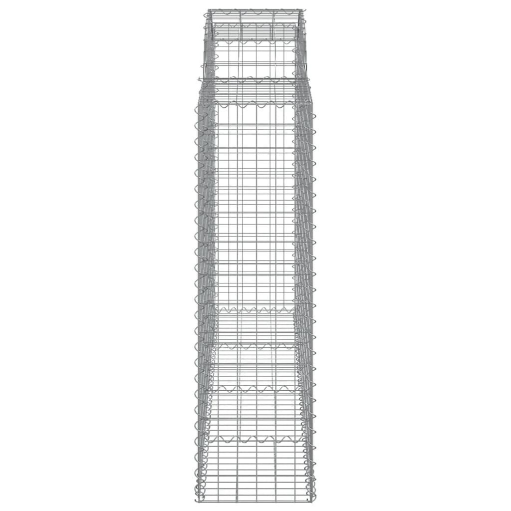 Coșuri gabion arcuite 2 buc, 200x50x140/160 cm, fier galvanizat