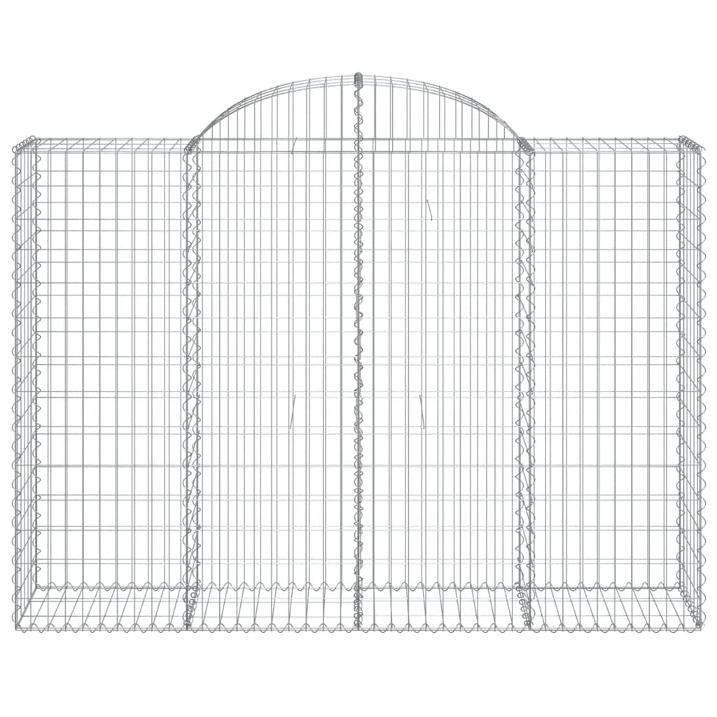 Coșuri gabion arcuite 5 buc, 200x50x140/160 cm, fier galvanizat