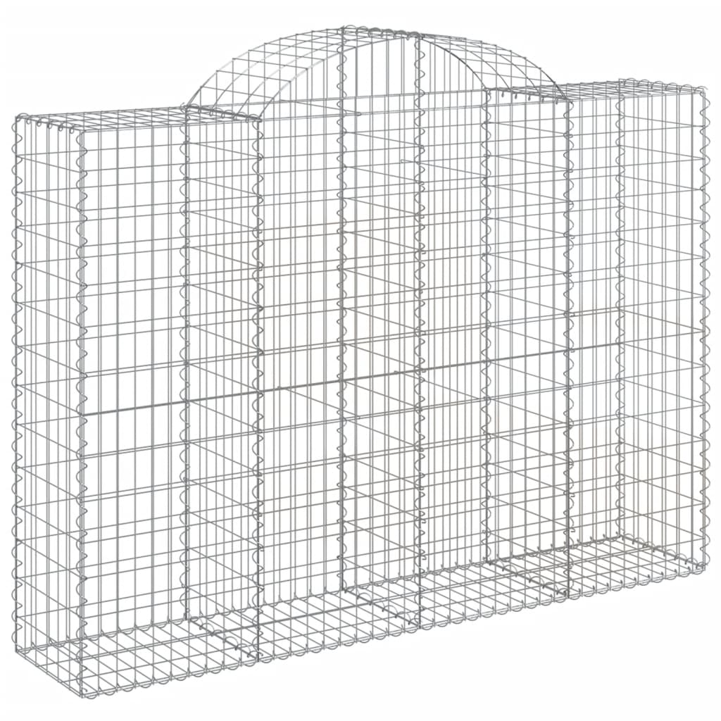 Coșuri gabion arcuite 6 buc, 200x50x140/160 cm, fier galvanizat