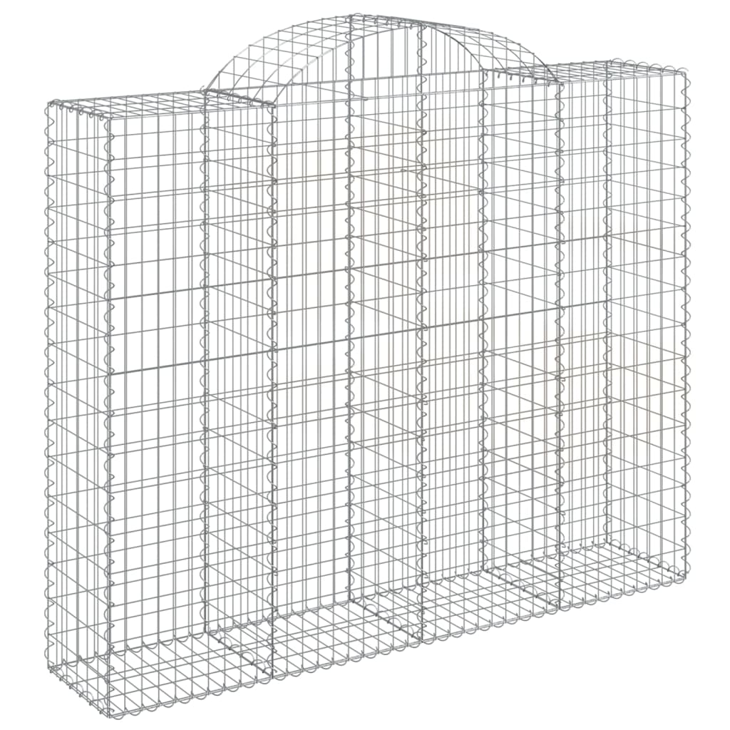 Coșuri gabion arcuite 2 buc, 200x50x160/180 cm, fier galvanizat