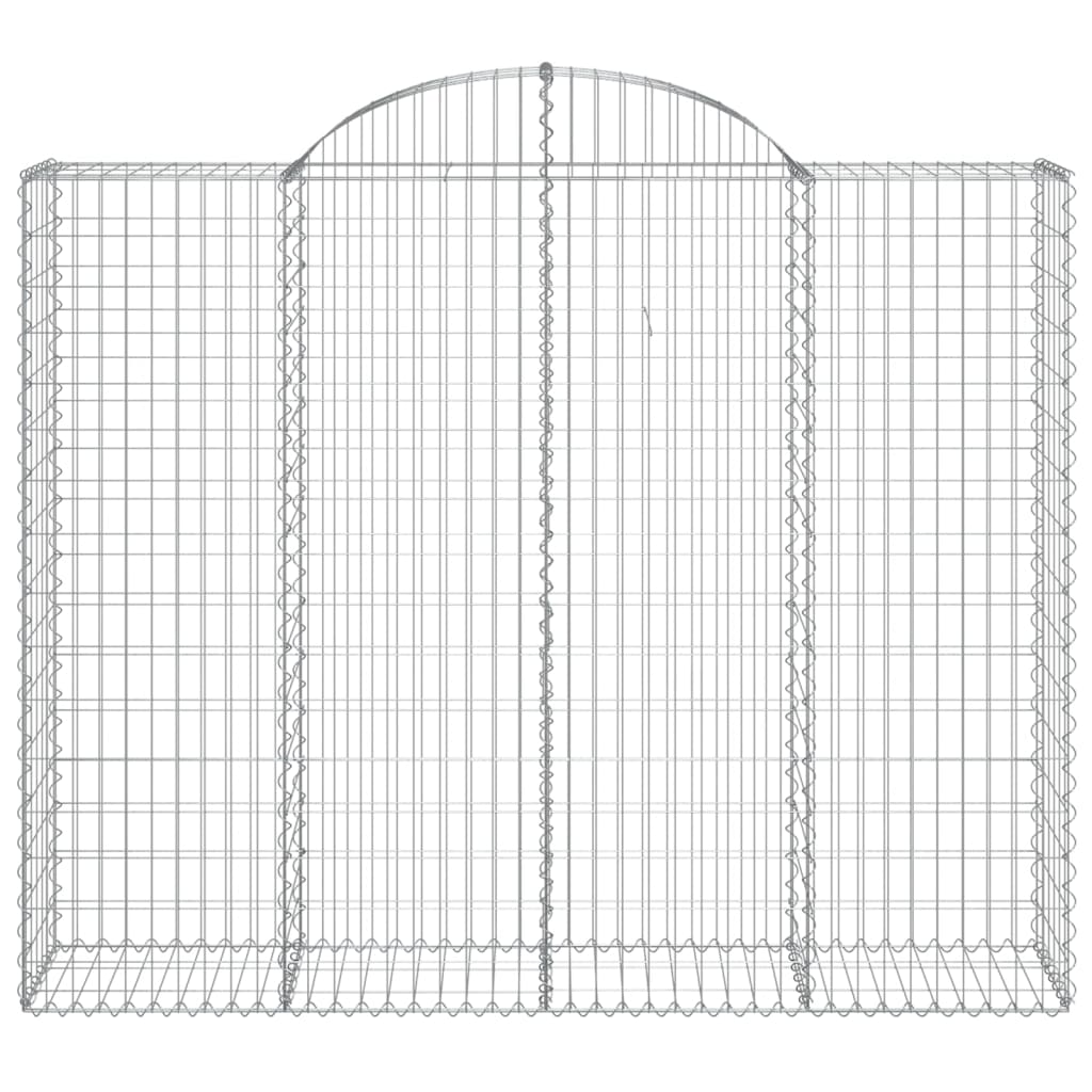 Coșuri gabion arcuite 2 buc, 200x50x160/180 cm, fier galvanizat