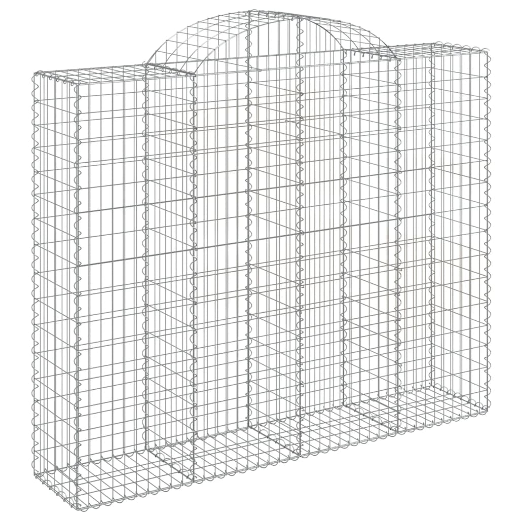 Coșuri gabion arcuite 5 buc, 200x50x160/180 cm, fier galvanizat