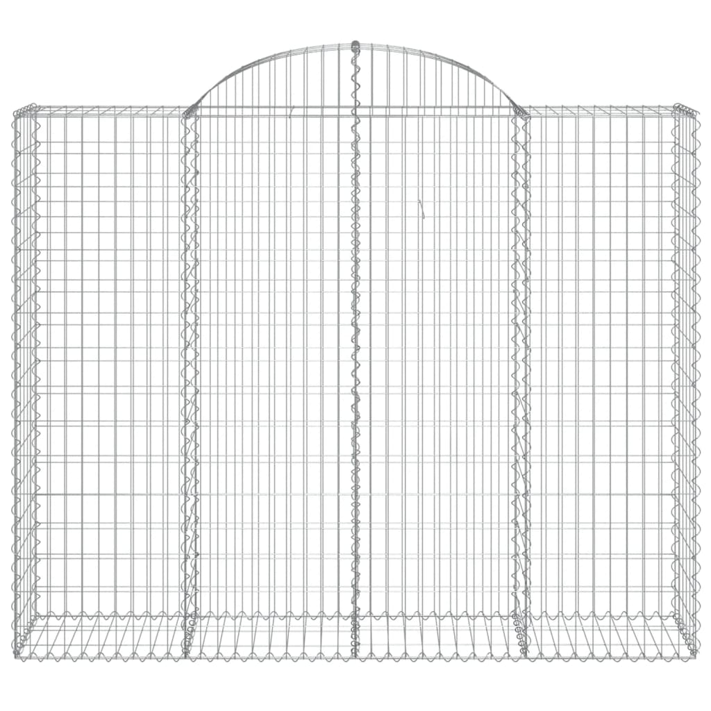 Coșuri gabion arcuite 5 buc, 200x50x160/180 cm, fier galvanizat