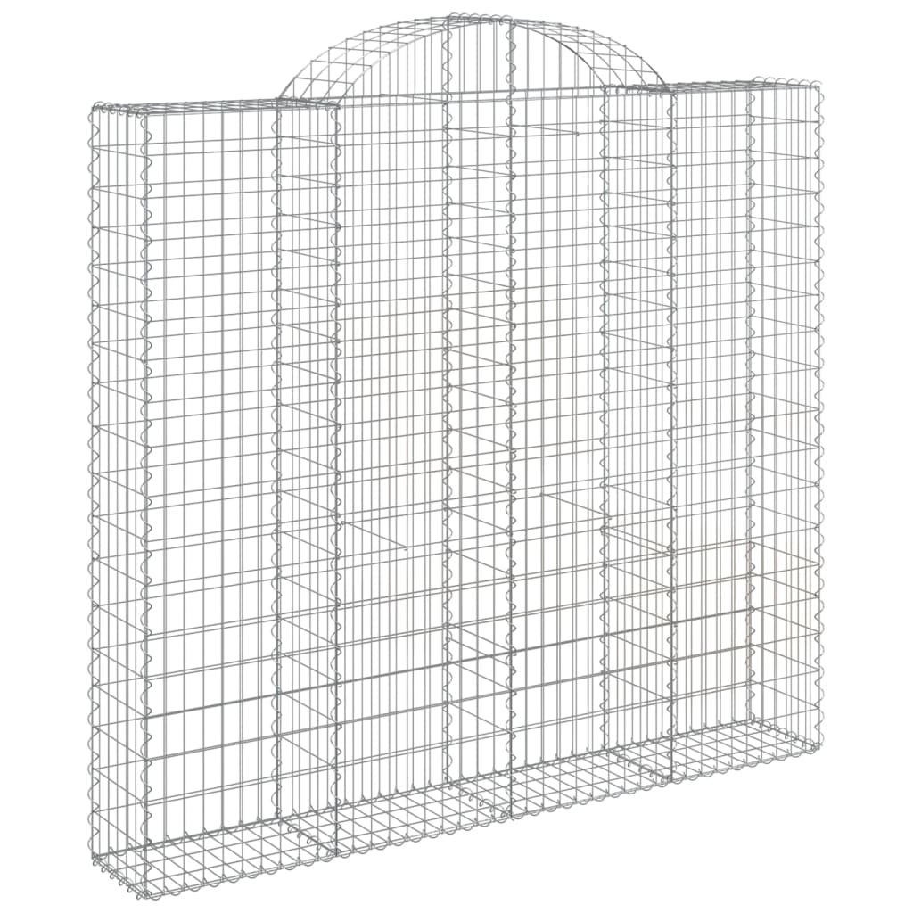 Coșuri gabion arcuite 2 buc, 200x50x180/200 cm, fier galvanizat