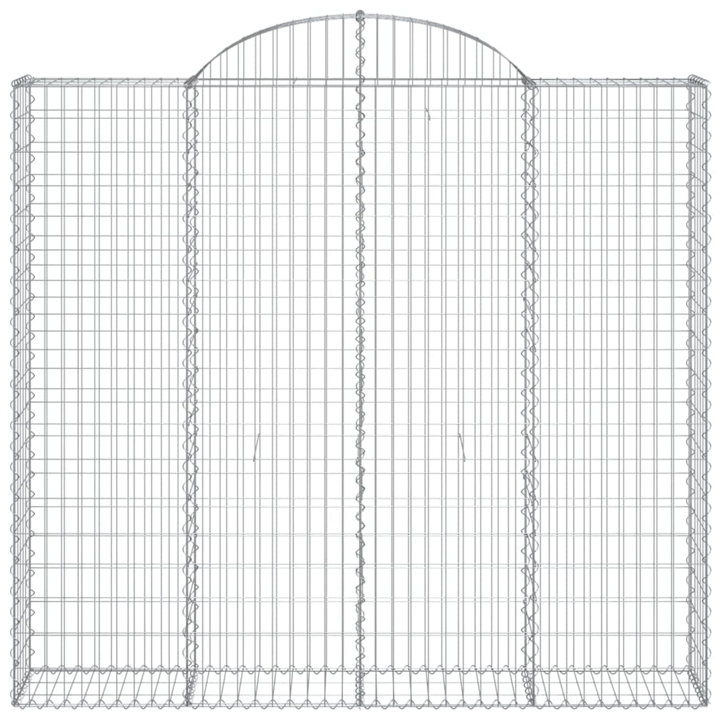 Coșuri gabion arcuite 2 buc, 200x50x180/200 cm, fier galvanizat