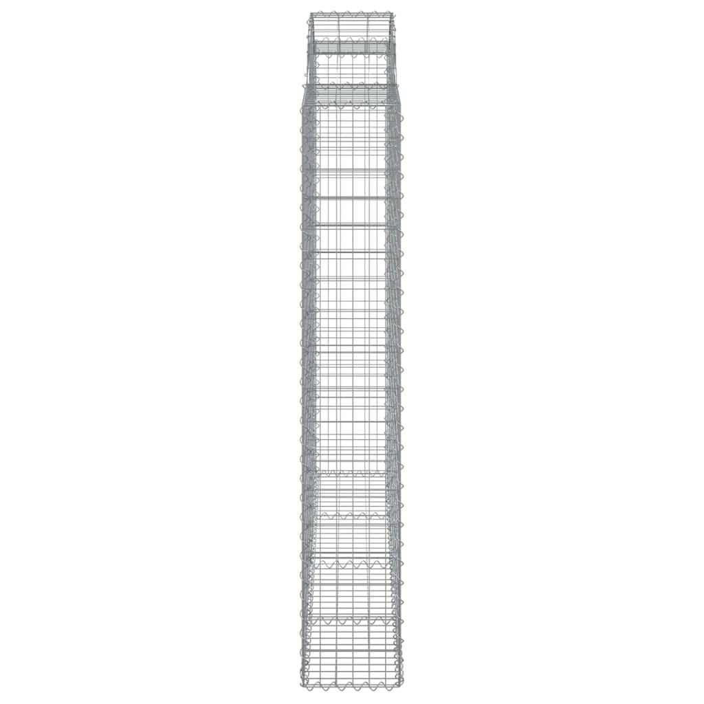 Coșuri gabion arcuite 2 buc, 200x50x180/200 cm, fier galvanizat