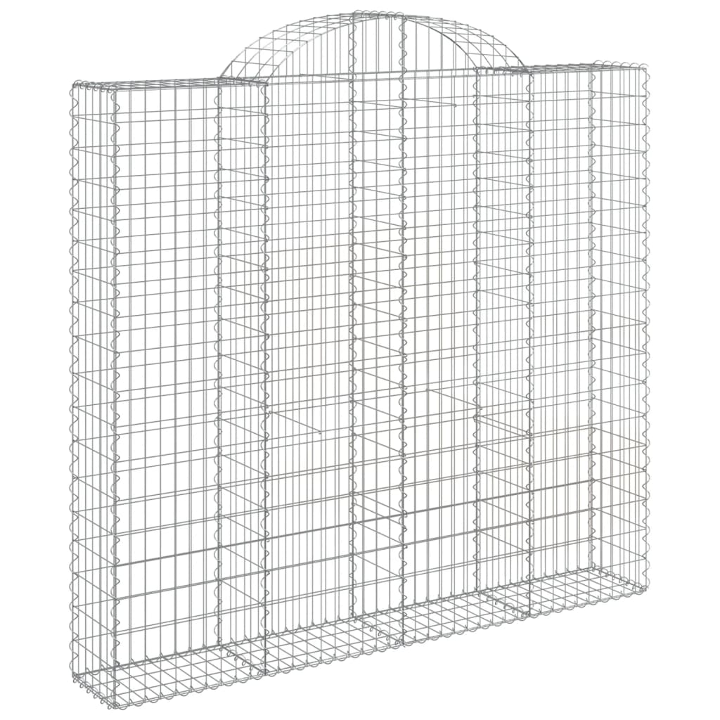 Coșuri gabion arcuite 3 buc, 200x50x180/200 cm, fier galvanizat