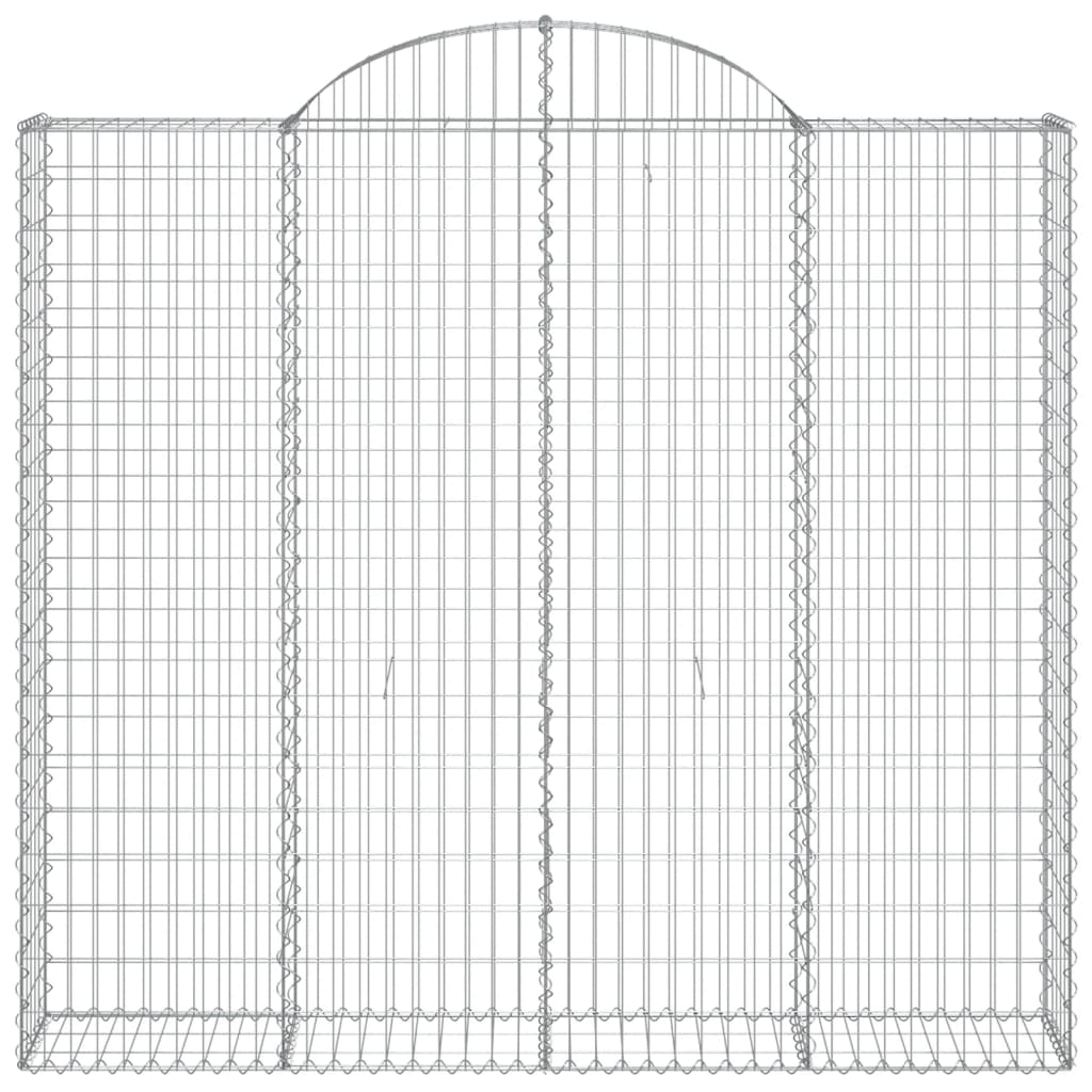 Coșuri gabion arcuite 3 buc, 200x50x180/200 cm, fier galvanizat