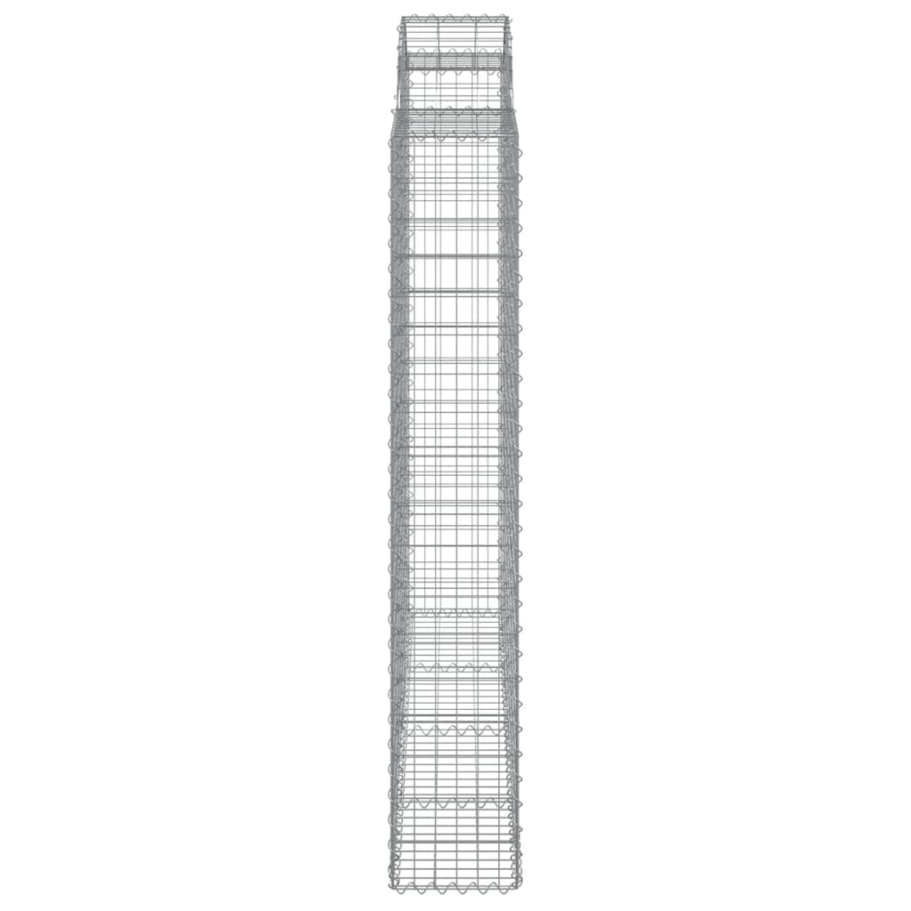 Coșuri gabion arcuite 3 buc, 200x50x180/200 cm, fier galvanizat